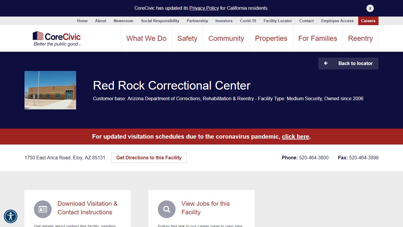 Red Rock Correctional Center - CoreCivic